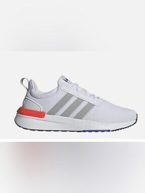 adidas Racer Tr21 Running Shoe Mens Size 11 White Sneaker White/Grey/Solar Red